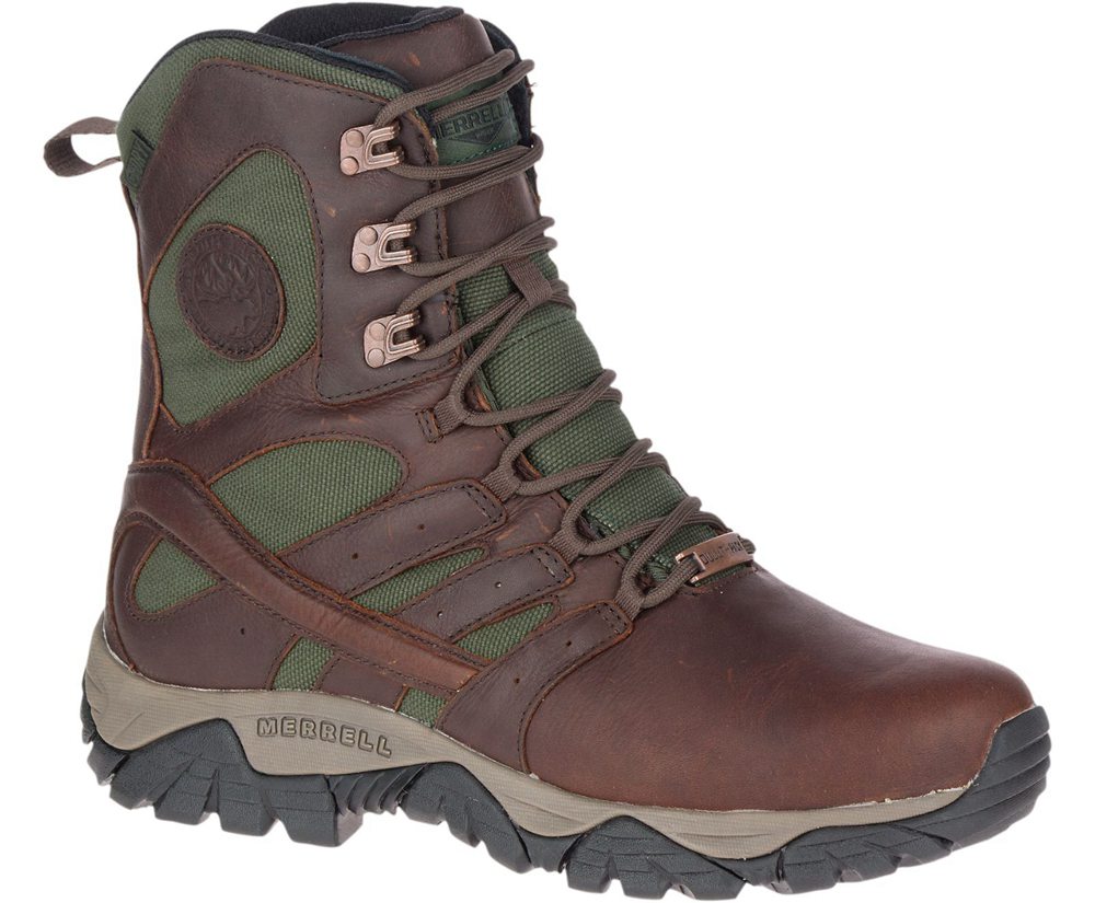 Kozaki Merrell Męskie Brązowe - Moab Duluth Pack 8" Waterproof Sr - 540281-EPR